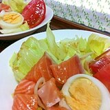 サーモンのサラダ☆わさびドレッシング